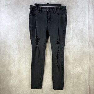 Universal‎ Thread Distressed High Rise Skinny Jeggings Women Size 12/31R Black